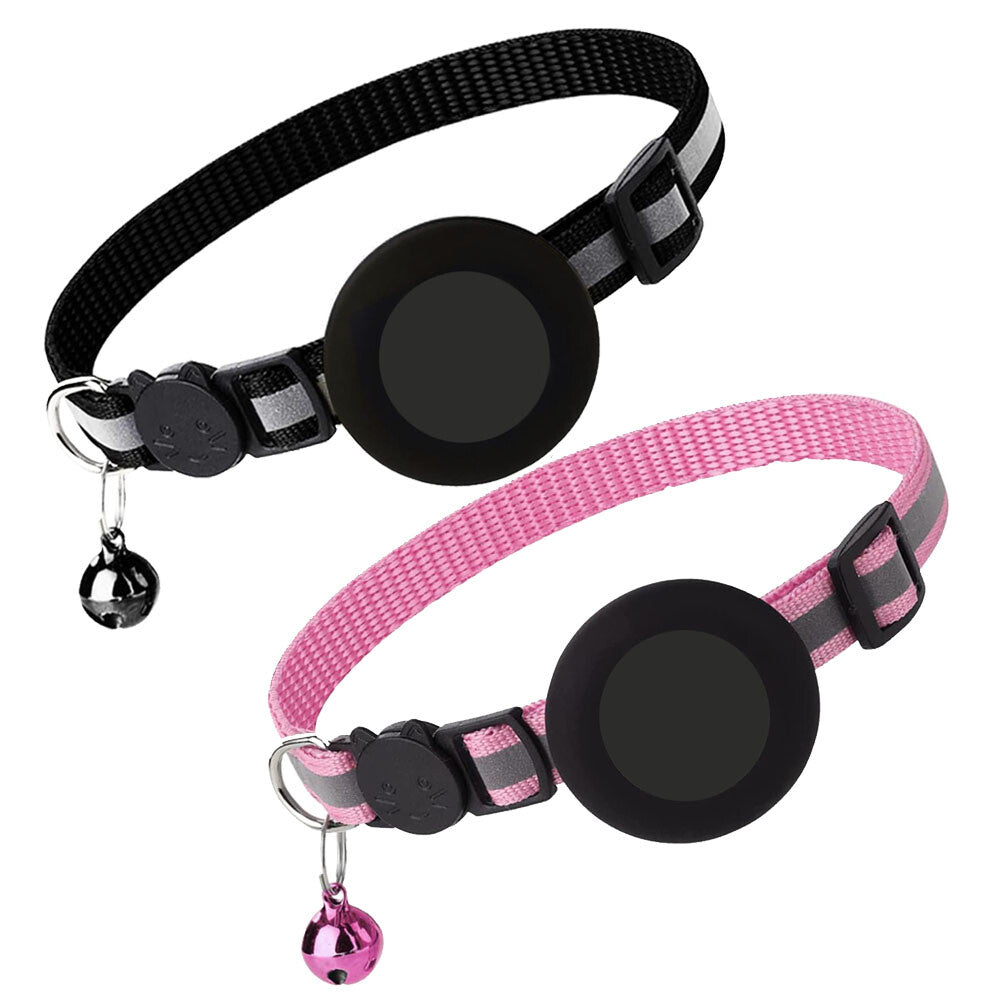 Apple AirTag Cat Collar Holder, Includes Bell