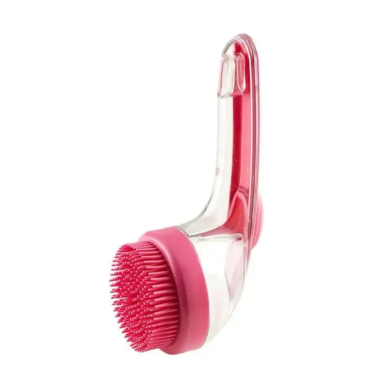 2026 Dual-Function Pet Bathing and Grooming Deshedding Brush with Integrated Soap Dispenser, 8In×3In×4In, Gentle Massage Tool for Dogs and Cats, Enhances Coat Care and Bathing Experience, Promotes Blood Circulation