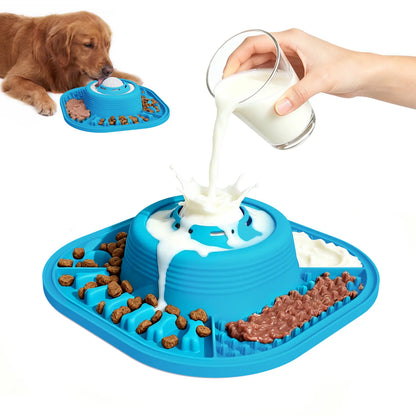 Pawlove Anti-Slip Dog Slow Feeder Bowl with Ball-In Design, 3/4 Cup Capacity, Dishwasher Safe for Liquid Treats, Reduces Mess and Spills, Ideal for Anxiety Relief and Post-Op Use