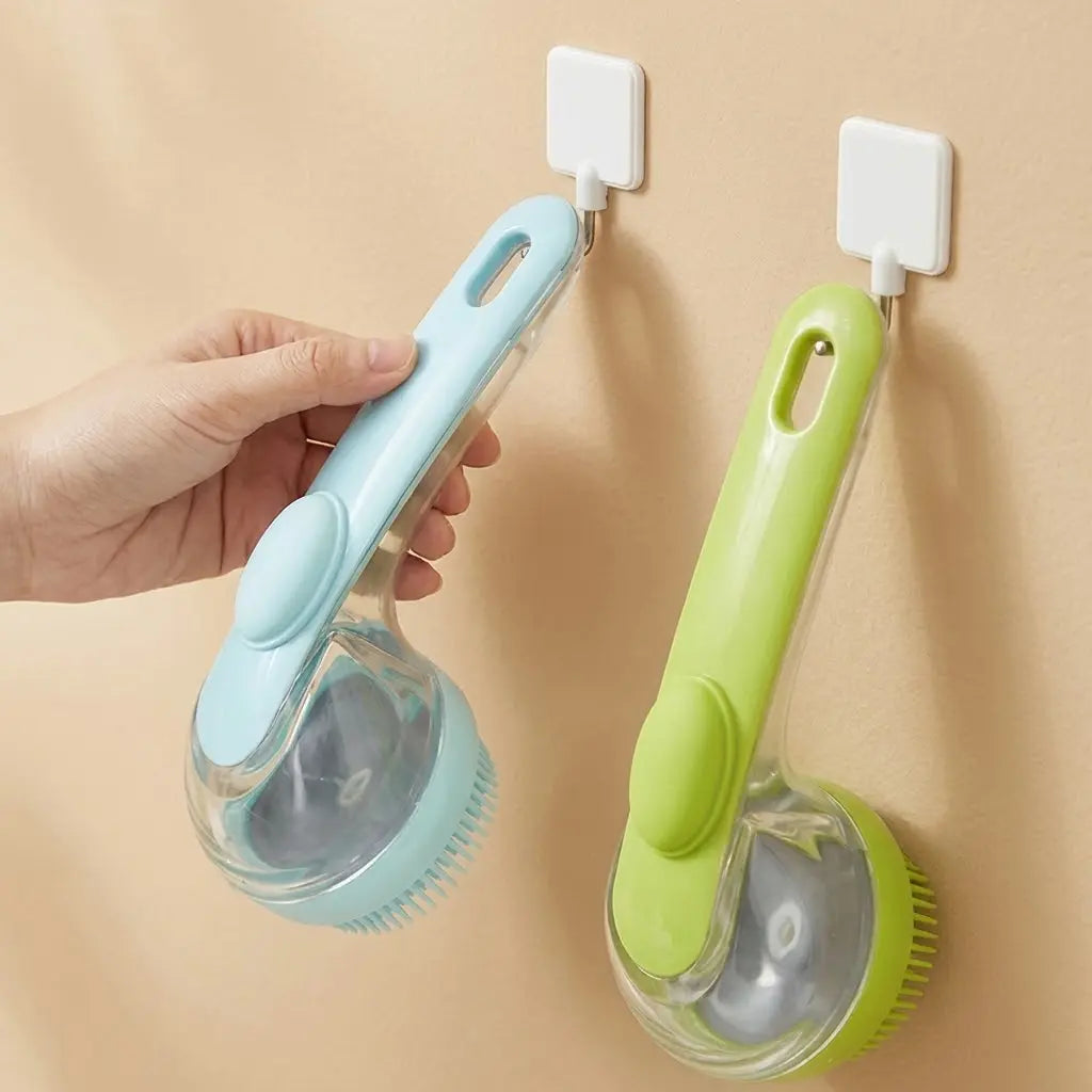 2026 Dual-Function Pet Bathing and Grooming Deshedding Brush with Integrated Soap Dispenser, 8In×3In×4In, Gentle Massage Tool for Dogs and Cats, Enhances Coat Care and Bathing Experience, Promotes Blood Circulation