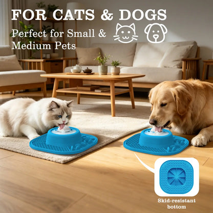 Pawlove Anti-Slip Dog Slow Feeder Bowl with Ball-In Design, 3/4 Cup Capacity, Dishwasher Safe for Liquid Treats, Reduces Mess and Spills, Ideal for Anxiety Relief and Post-Op Use
