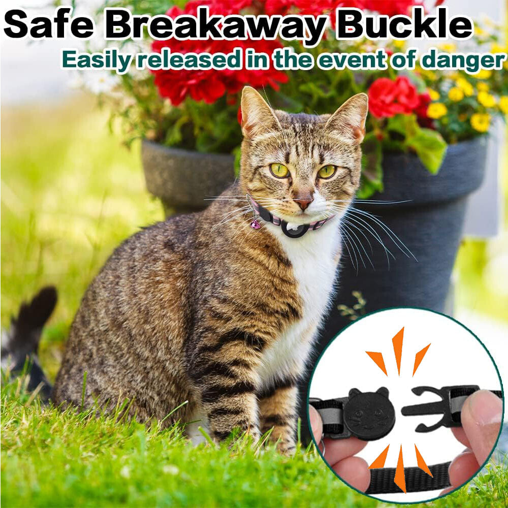 Apple AirTag Cat Collar Holder, Includes Bell