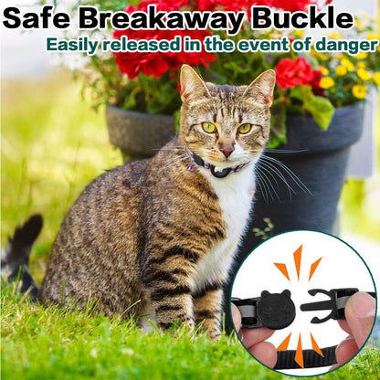 Apple AirTag Cat Collar Holder, Includes Bell