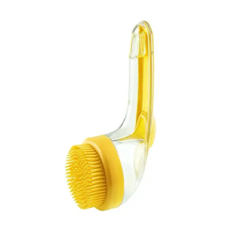 2026 Dual-Function Pet Bathing and Grooming Deshedding Brush with Integrated Soap Dispenser, 8In×3In×4In, Gentle Massage Tool for Dogs and Cats, Enhances Coat Care and Bathing Experience, Promotes Blood Circulation