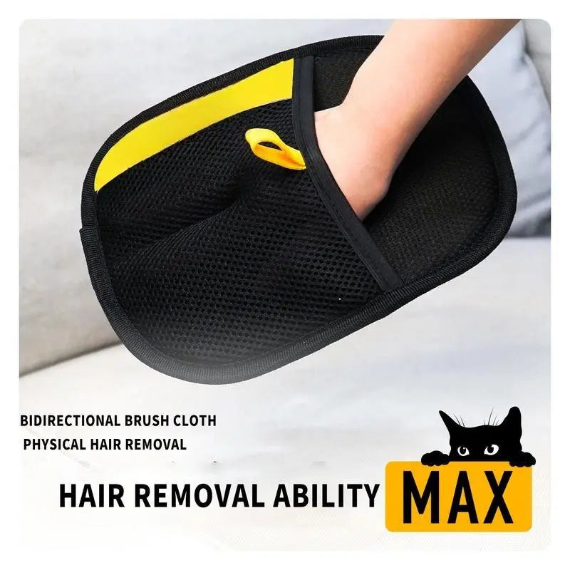 Electrostatic Pet Hair Removal Gloves - Dual-Sided Brush for Effective Grooming and Cleaning of Cat and Dog Hair