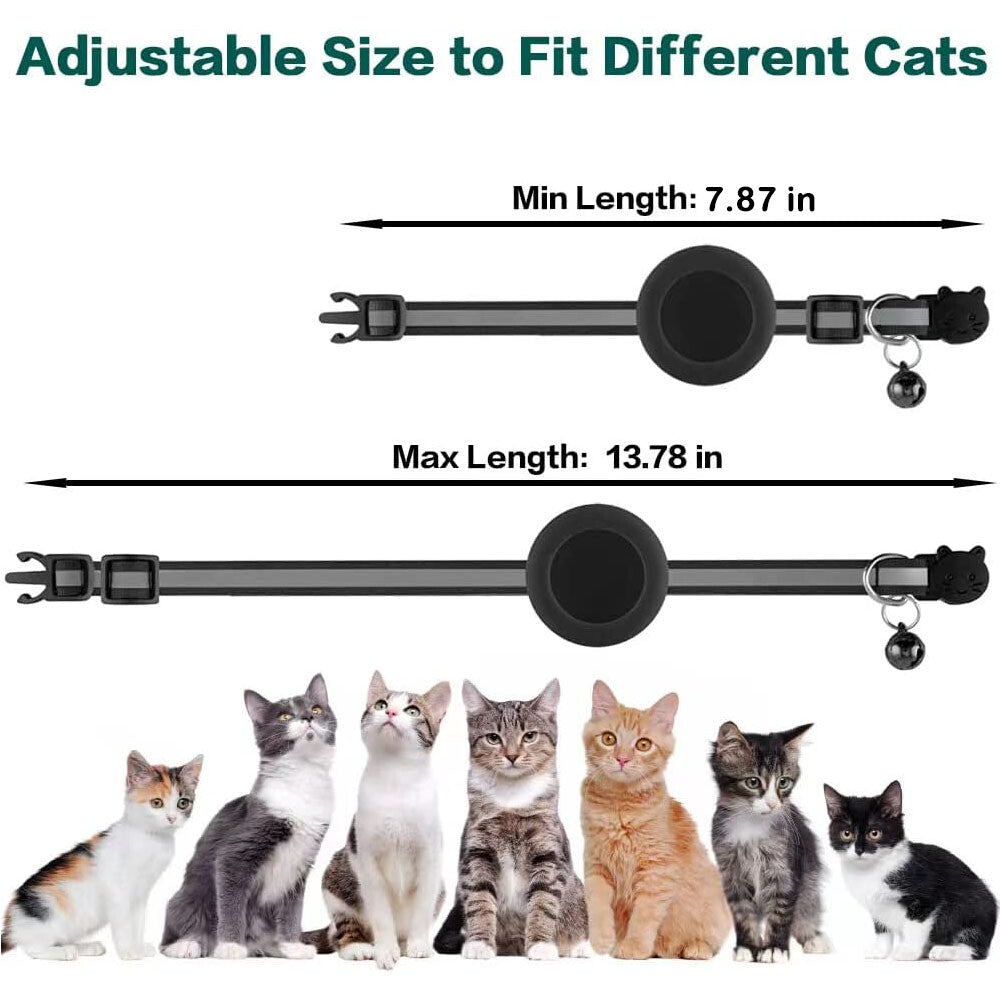 Apple AirTag Cat Collar Holder, Includes Bell