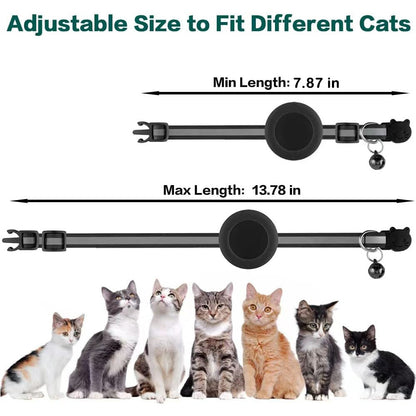 Apple AirTag Cat Collar Holder, Includes Bell