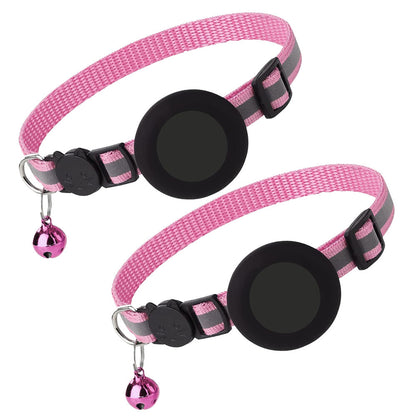 Apple AirTag Cat Collar Holder, Includes Bell