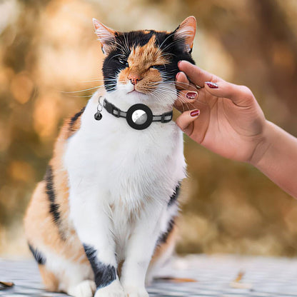 Apple AirTag Cat Collar Holder, Includes Bell